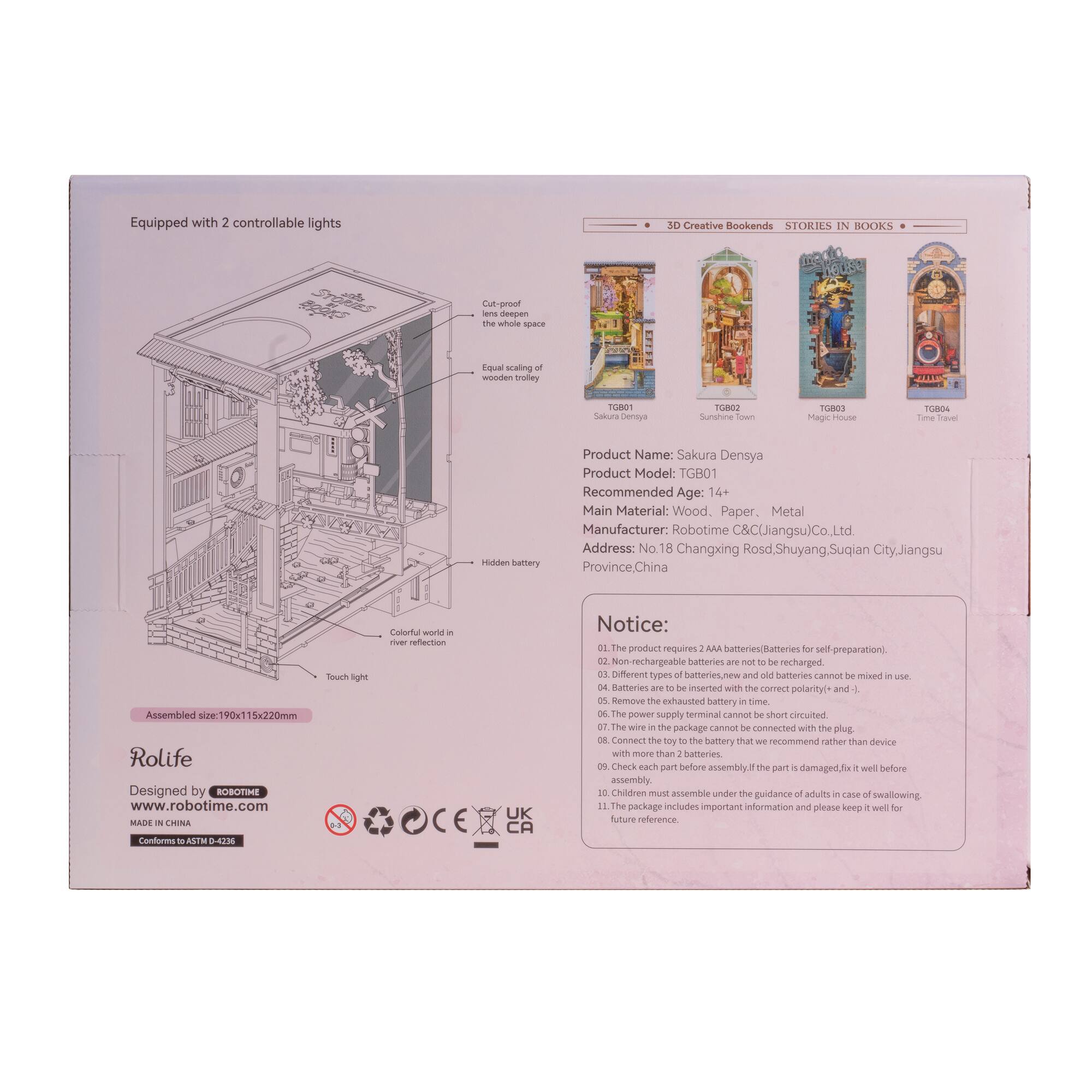Rolife® Sakura Densya DIY Book Nook Shelf Insert Kit